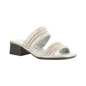 Fly London Eity Metallic Leather Sandal, White